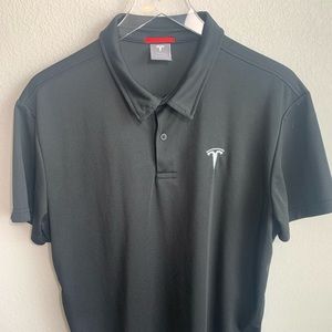 Men's Tesla Black Golf Polo